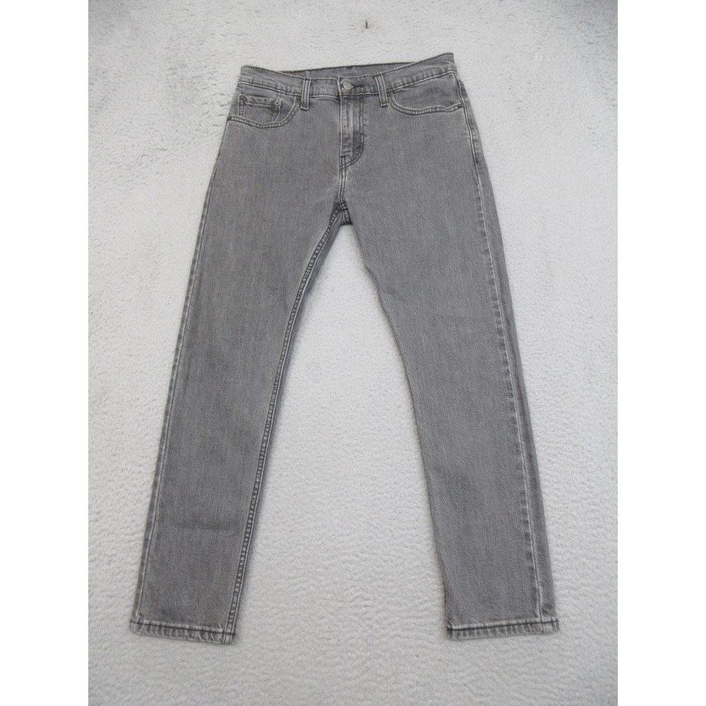 Levis 512 Slim Taper Jeans Mens 30x30 Gray Charcoal Wash Stretch Denim Casual